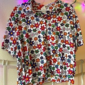 Vans Flower Print Top Size XL